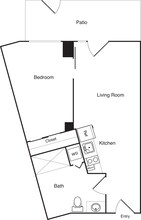 1 Bedroom E - Unit A 01-1071 floor plan